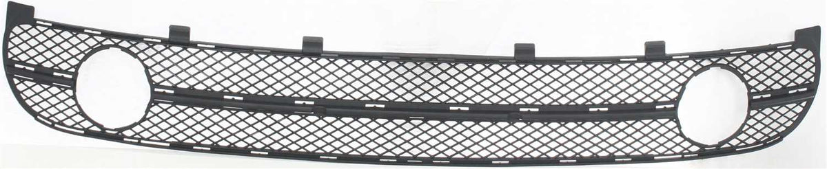 BEETLE 01-05 FRONT BUMPER GRILLE, Center, Mesh Insert, Textured Black, w/ Fog Light Hole - CAPA