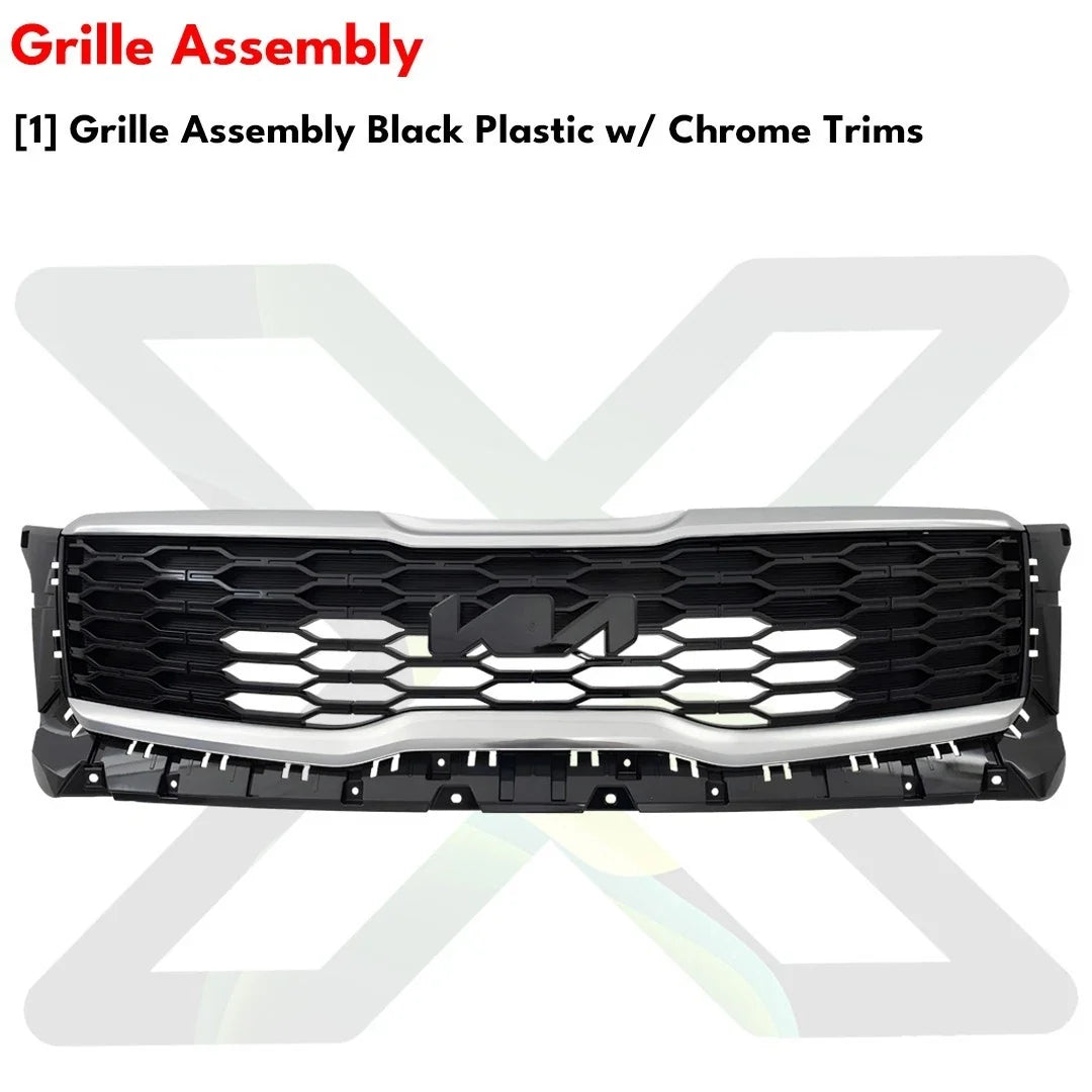 Front Bumper Cover Primed Plastic & Grille Assembly Fits 2020-2022 Kia Telluride