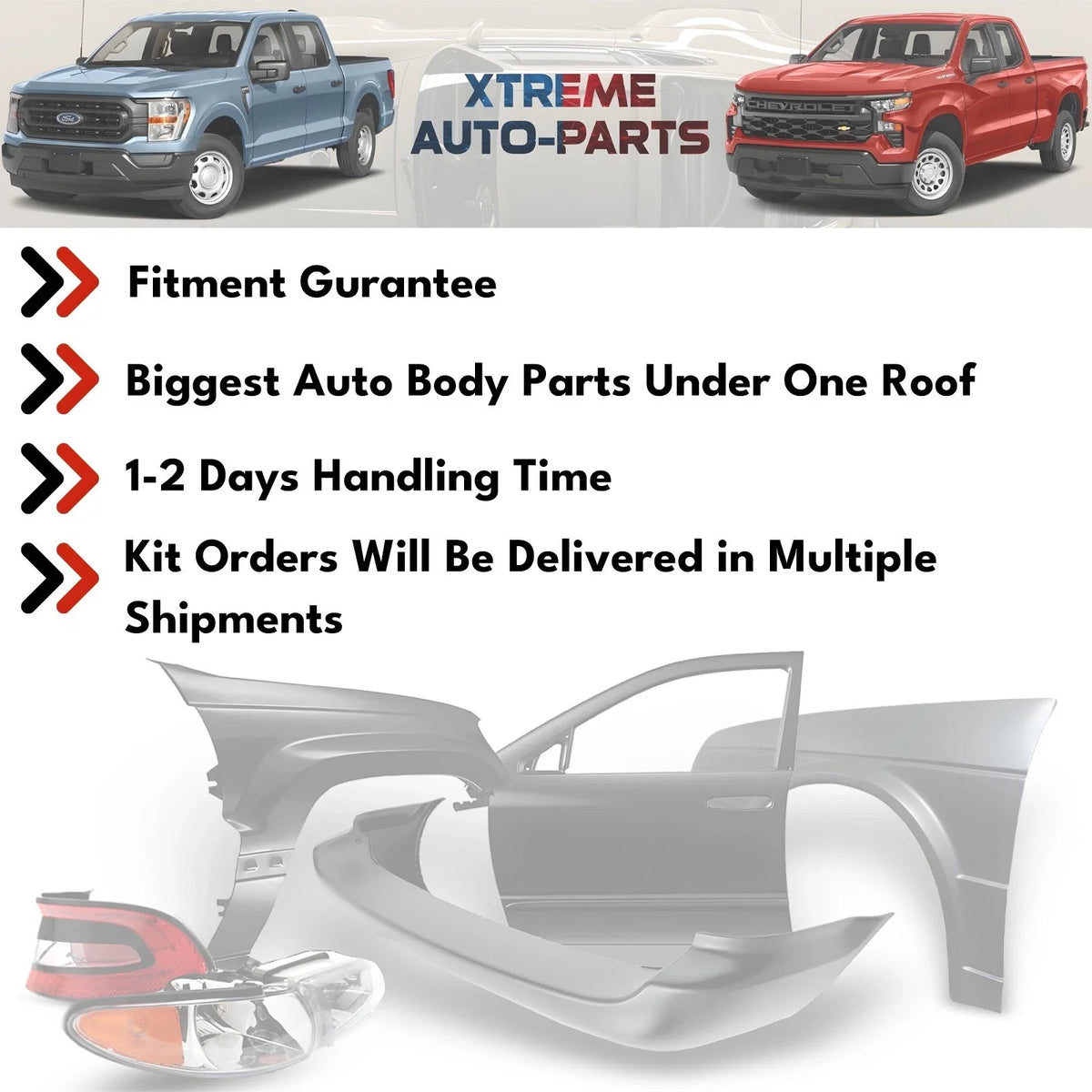 Front Bumper Paintable & Headlights Kit For 2015-2019 GMC Sierra 2500 HD 3500 HD