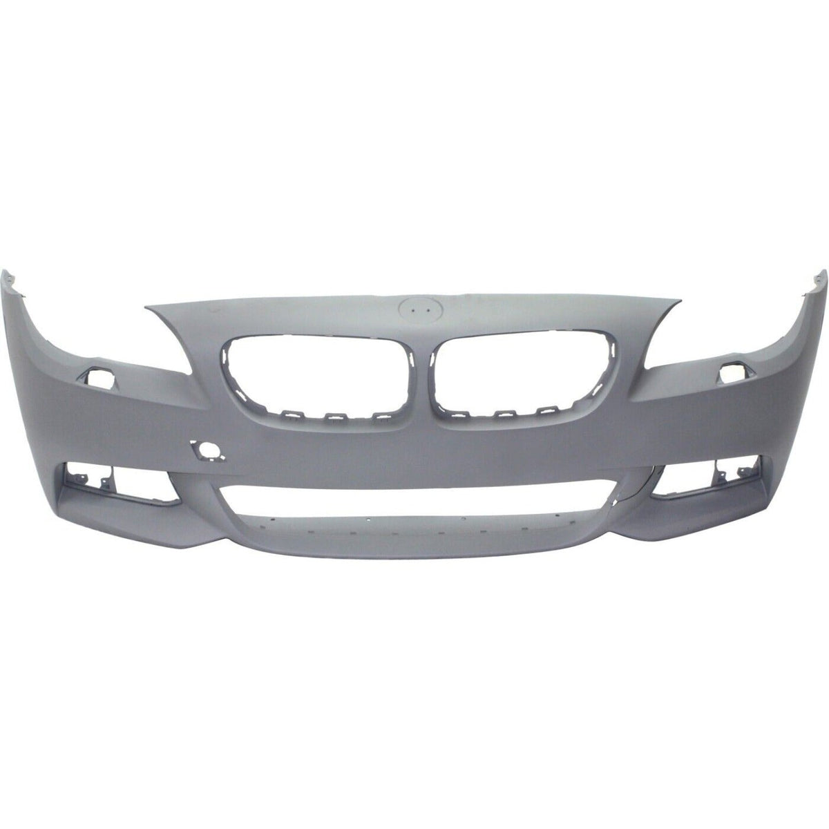 Front Bumper Cover Primed For 2011-2013 BMW 5-Series With M Pkg Without Park Distance Control Sensor Holes Replacement REPBM010314P