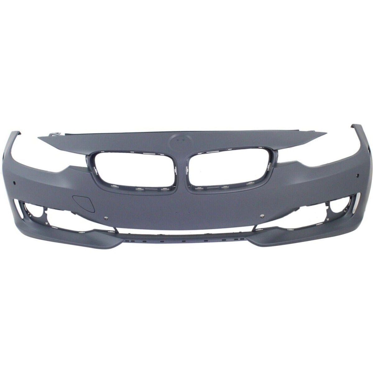 Front Bumper Cover Primed For 2012-2015 BMW 3-Series Without M Sport Line | IPAS/Cam/HLW Holes With PDC Holes Modern/Luxury/Sport Line Mdls Replacement REPB010363P