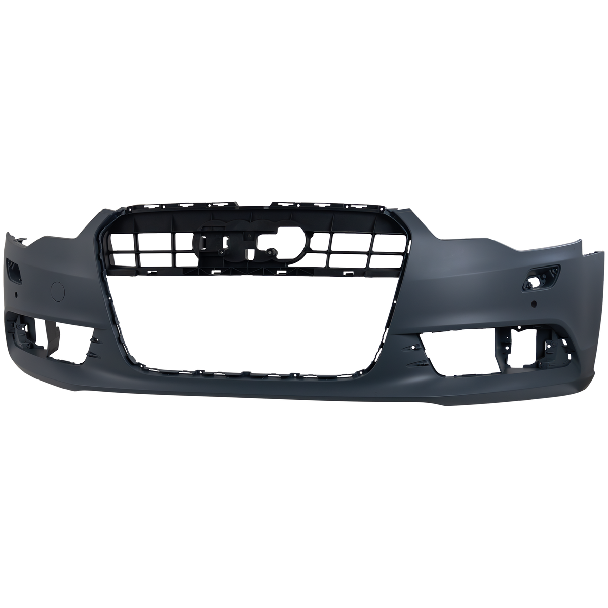 A6 12-15 FRONT BUMPER COVER, Primed, w/o S-Line Pkg, w/ Parking Aid Snsr Holes, w/o IPAS Holes