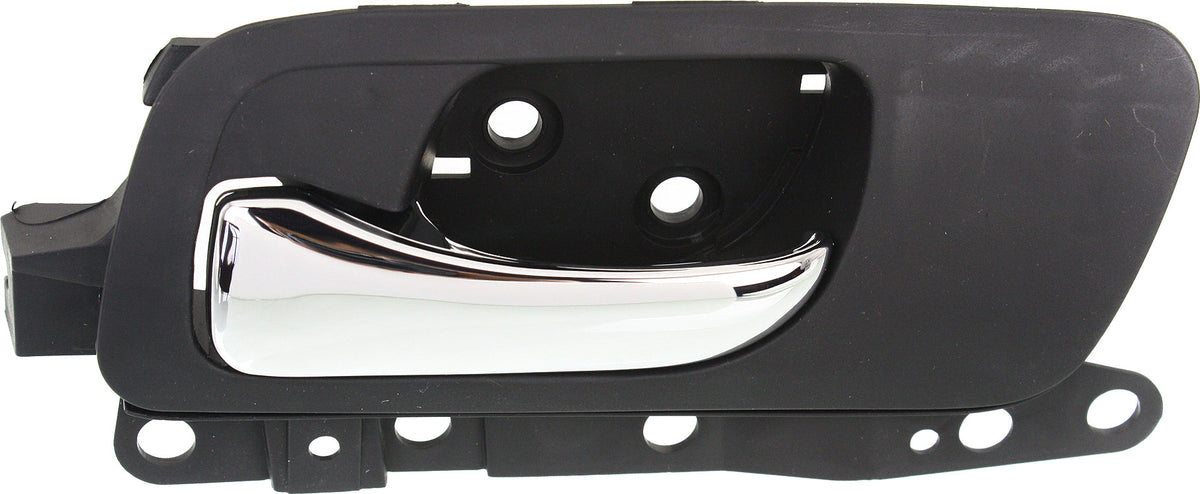 TSX 04-08 FRONT INTERIOR DOOR HANDLE LH, Chrome Lever + Black Housing, w/o Hole, Plastic