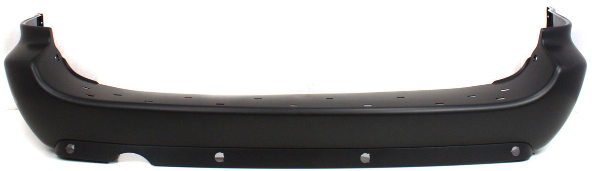 GRAND CARAVAN 05-07 REAR BUMPER COVER, Primed, w/ Rear Obj Snsr Holes, w/ Single Exh Hole and Blk Trim, w/o Chr Mldg, w/ Stow and Go Seat