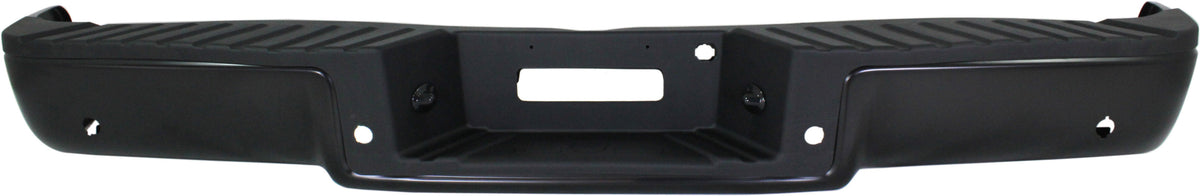 F-150 06-08 STEP BUMPER, FACE BAR AND PAD, w/ Pad Provision, w/o Mounting Bracket, Powdercoated Black, Hitch Style, w/ Rear Object Sensor Holes, Fleetside
