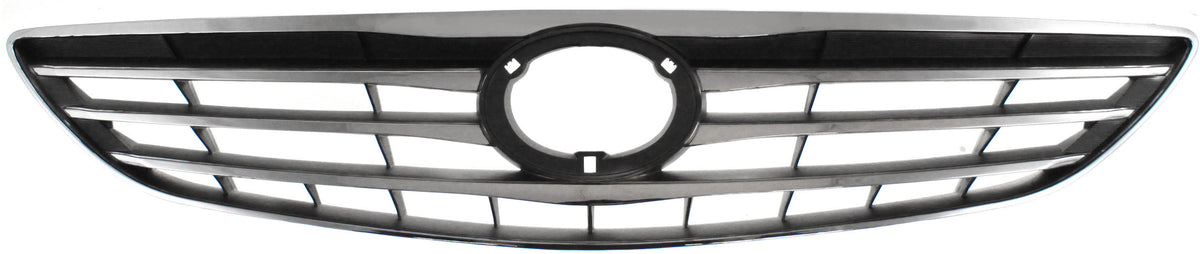CAMRY 05-06 GRILLE, ABS Plastic, Chrome Shell/Painted Silver Insert, USA Built, LE/XLE Model