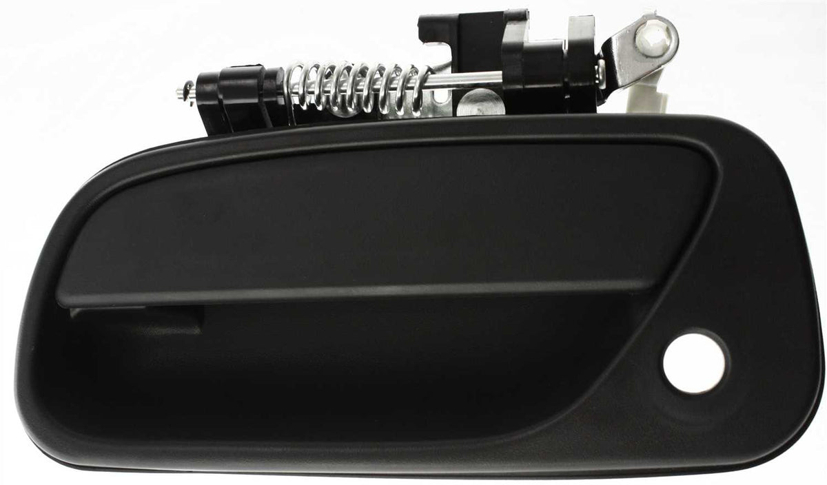 T100 93-98 FRONT EXTERIOR DOOR HANDLE LH, Plastic, Textured Black, With Keyhole
