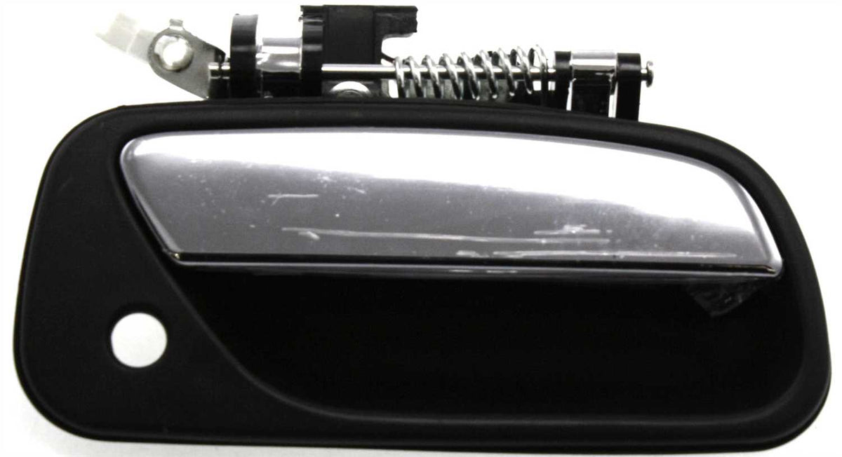 T100 93-98 FRONT EXTERIOR DOOR HANDLE RH, Textured Black, With Keyhole And Chrome Lever